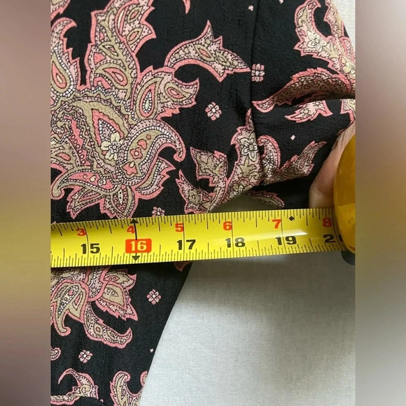 TOPSHOP Flowy Paisley Floral short Sleeve Midi Dress Sz 2 - Picture 15 of 16